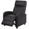 Recliner Chair for Living Room Furniture Home Theater Seating Glider Chairs Modern Wingback Single Sofa PU Leather with Footrest (Tan)
